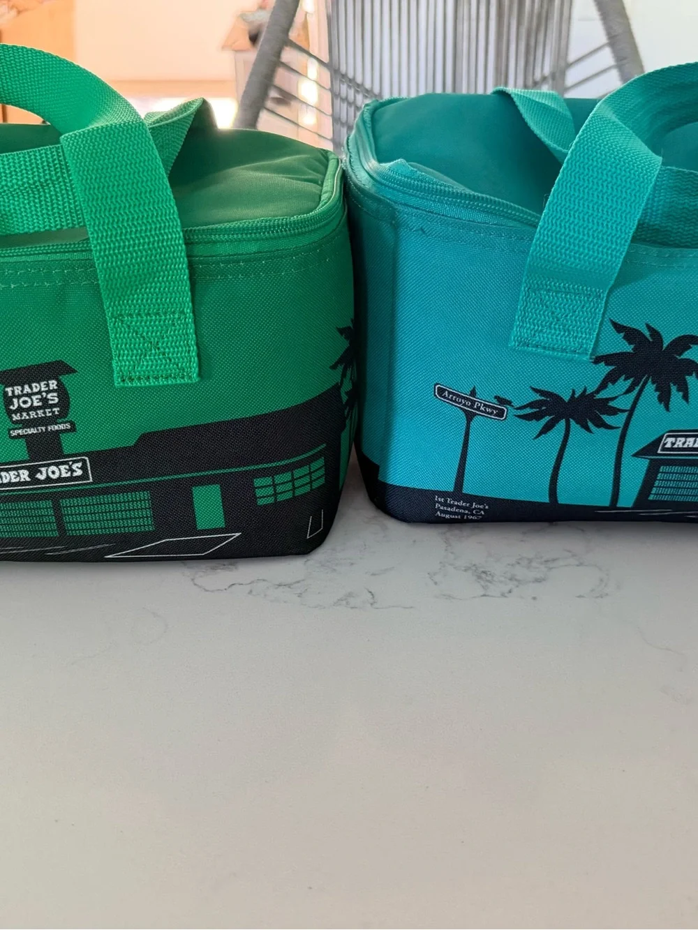 TWO Trader Joe’s Mini insulated bag - Green / Teal